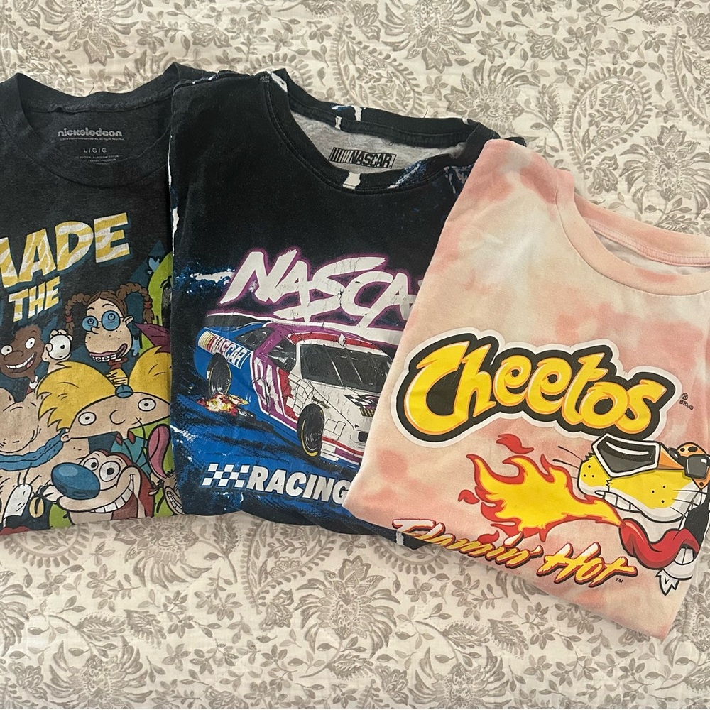 Graphic T-Shirts Bundle - Nickelodeon, NASCAR, Cheetos